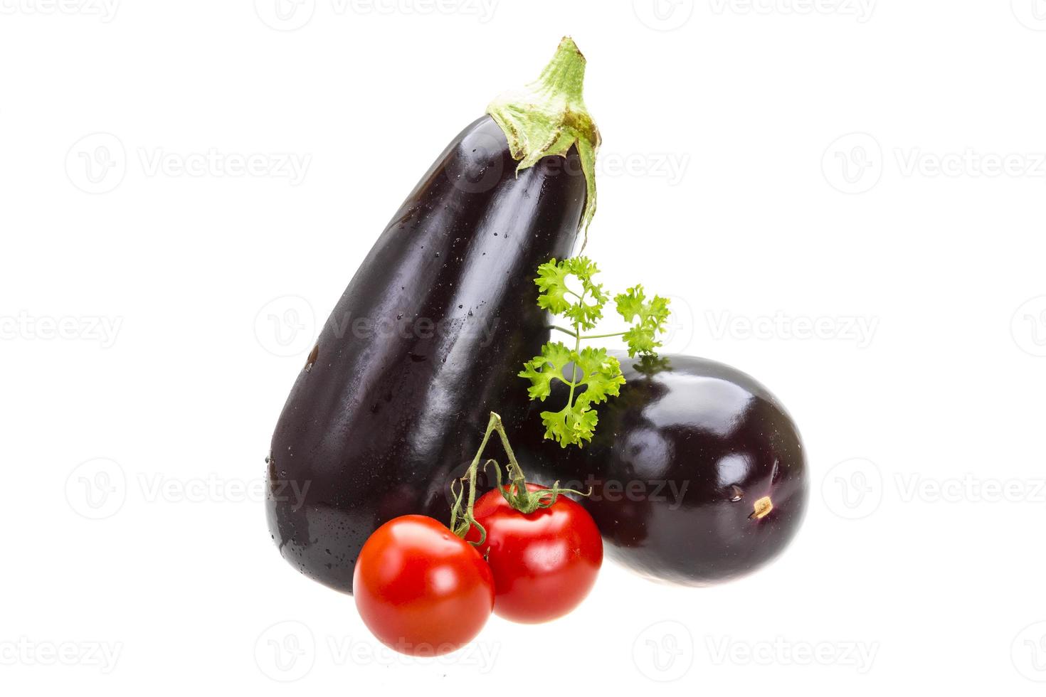 Ripe fhesh aubergine photo