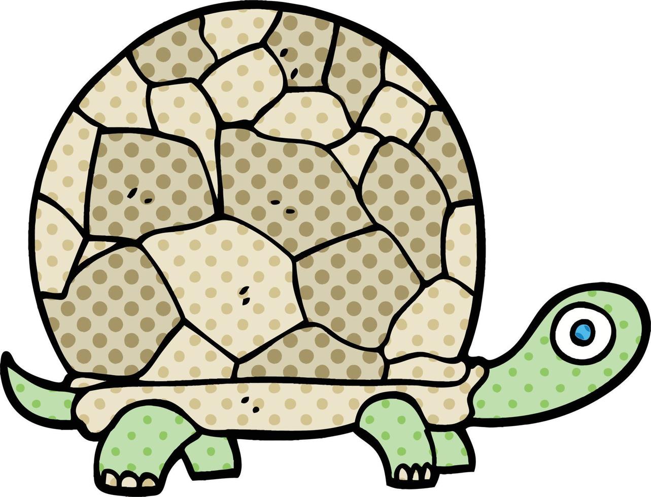 tortuga de dibujos animados de estilo cómic vector