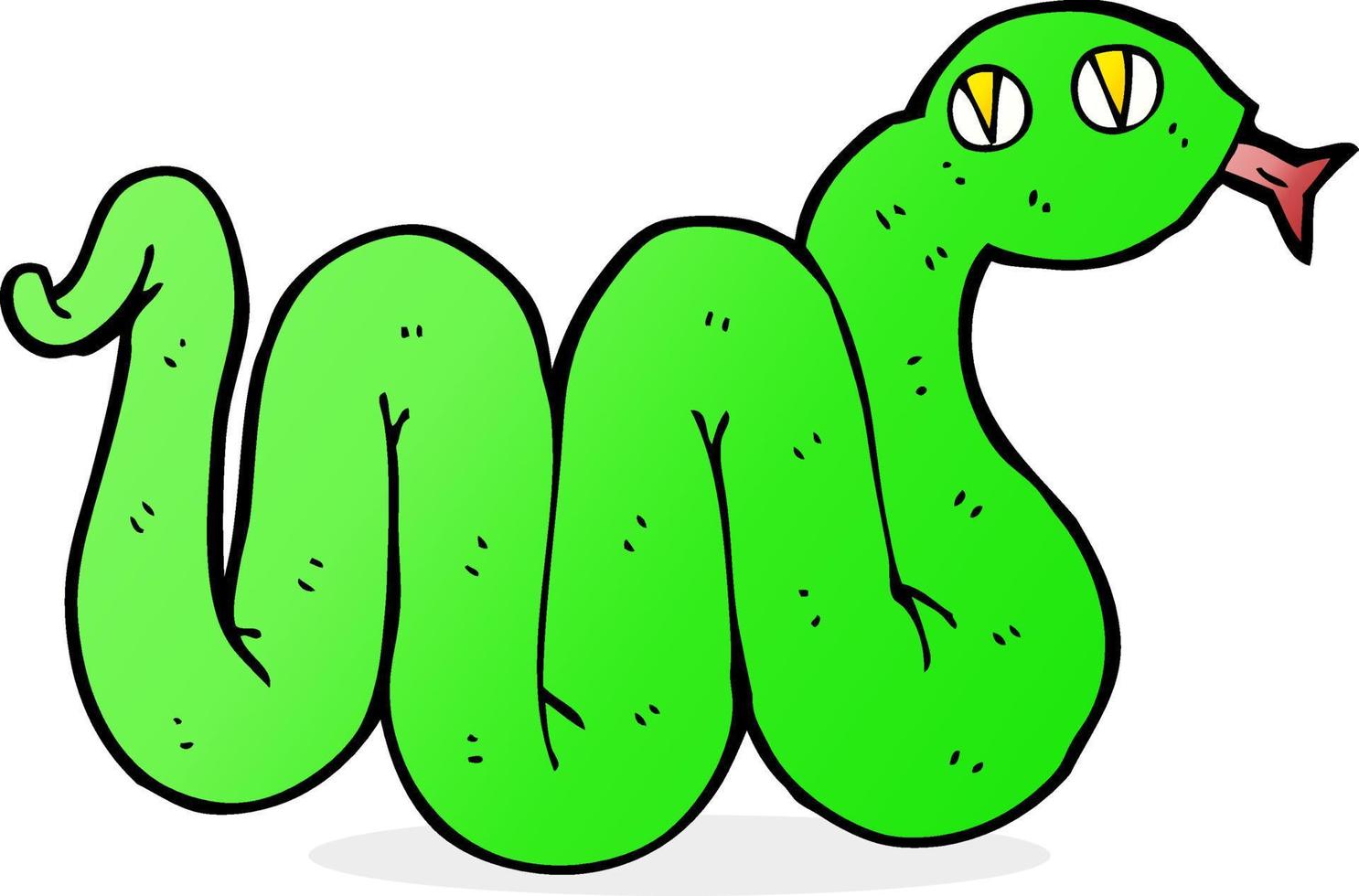 funny cartoon snake vector