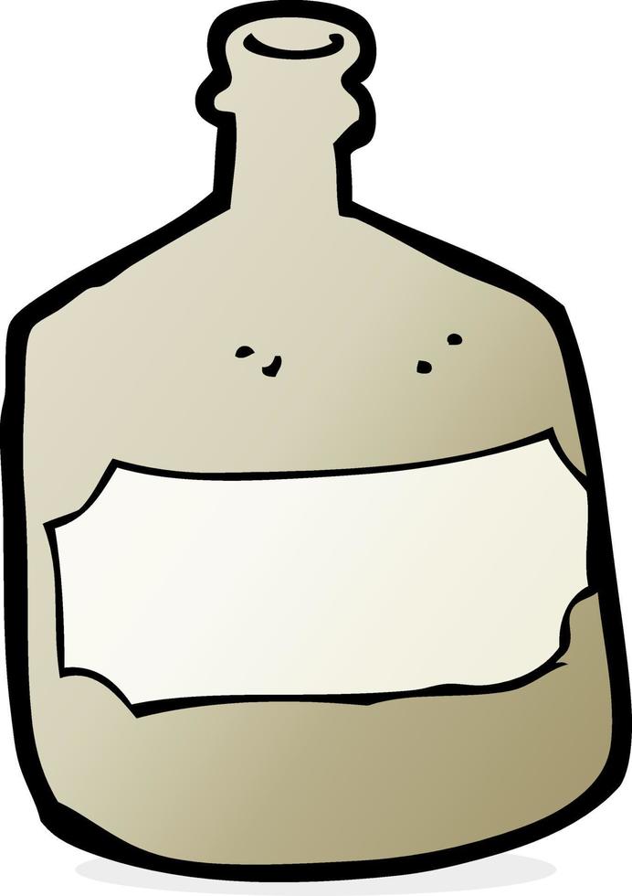 cartoon old whiskey bottle vector