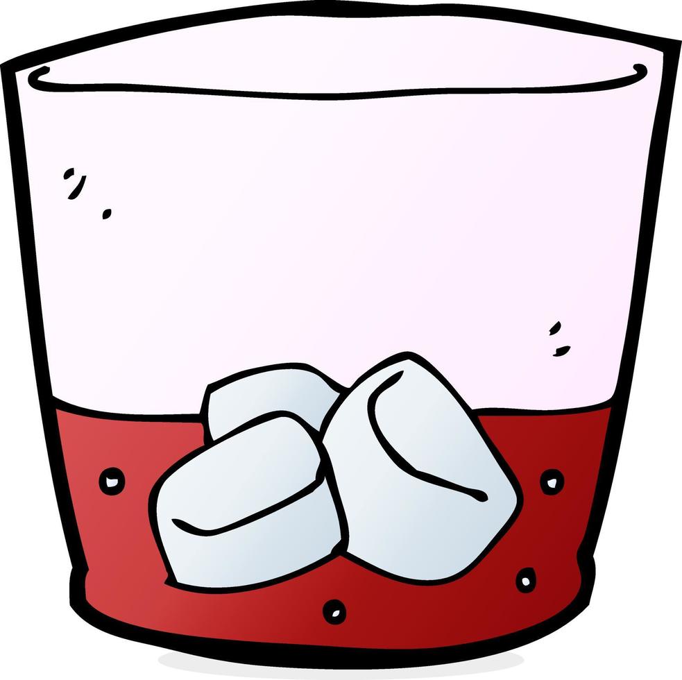 cartoon drink in glass vector
