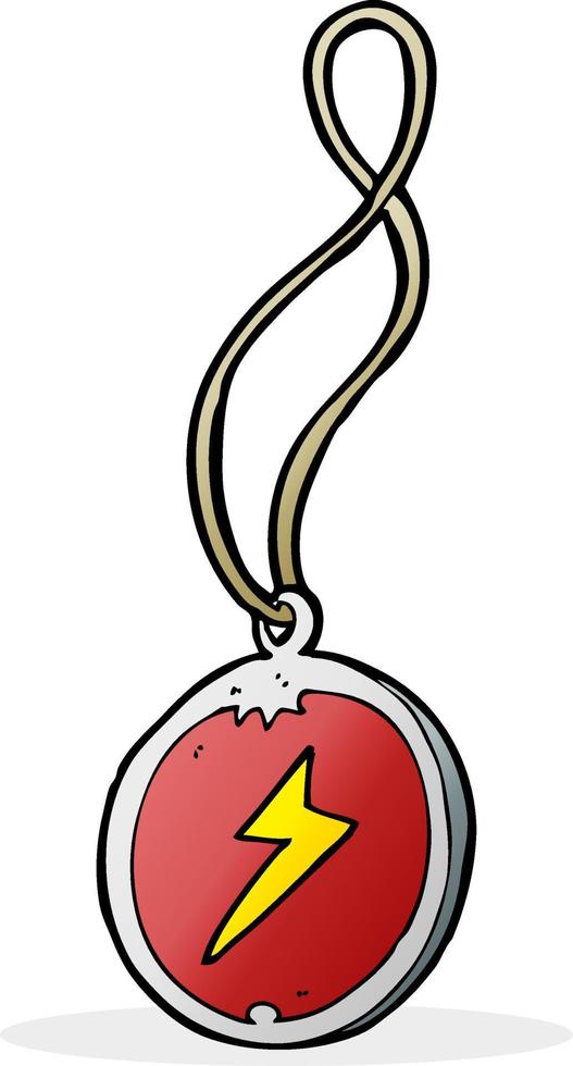 cartoon magic pendant necklace vector