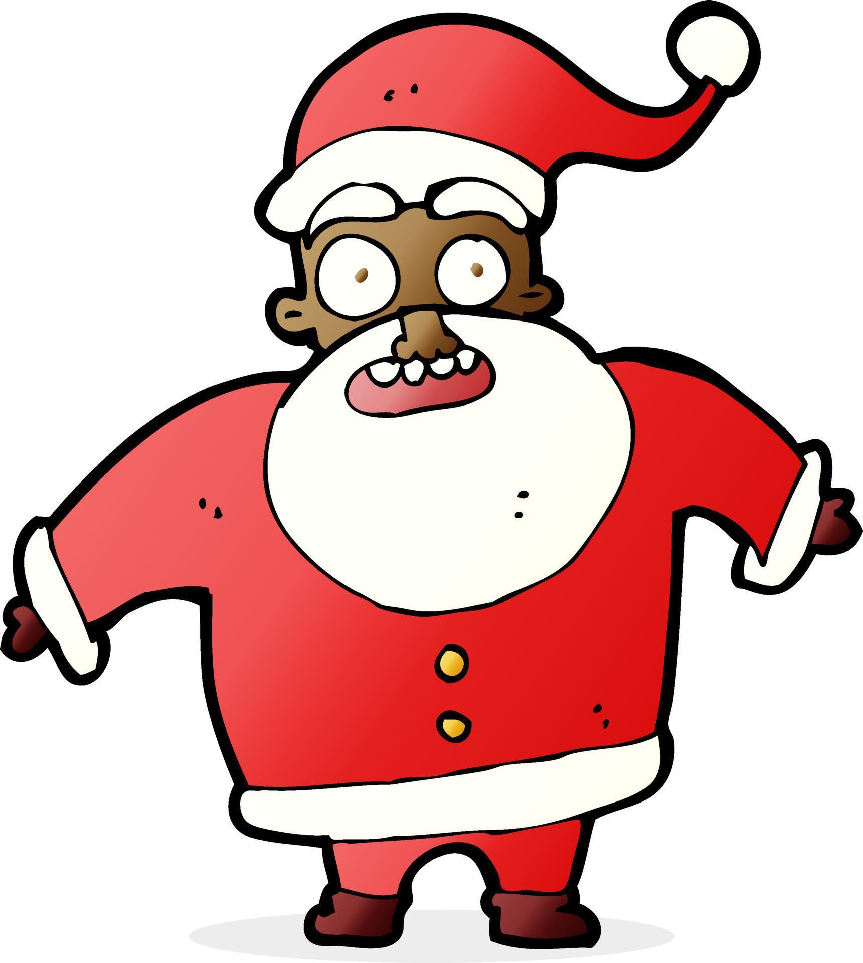 cartoon shocked santa claus 12275927 Vector Art at Vecteezy