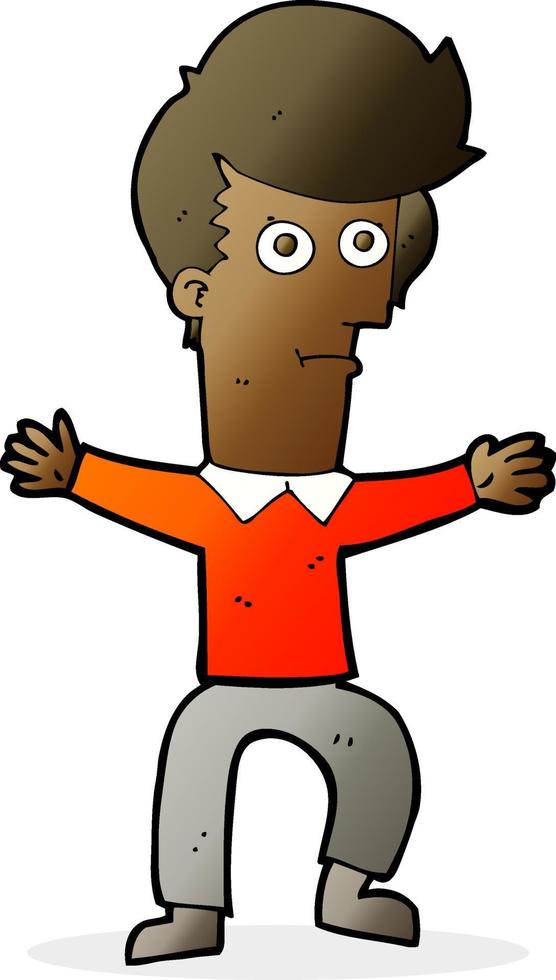 cartoon startled man vector