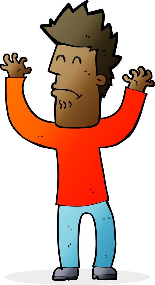 cartoon stressed man vector