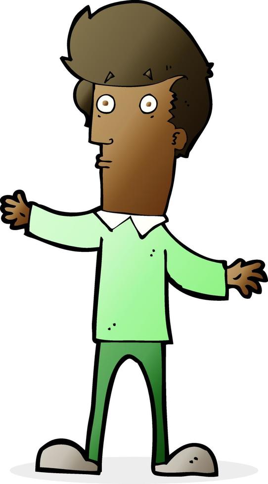 cartoon startled man vector