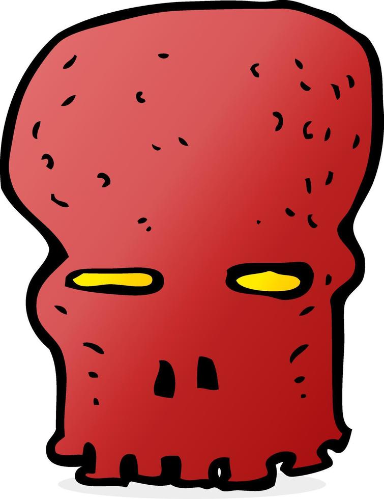 cartoon spooky skull vector