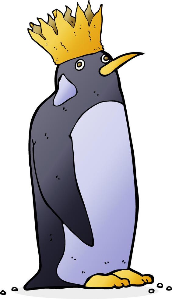 cartoon emperor penguin vector