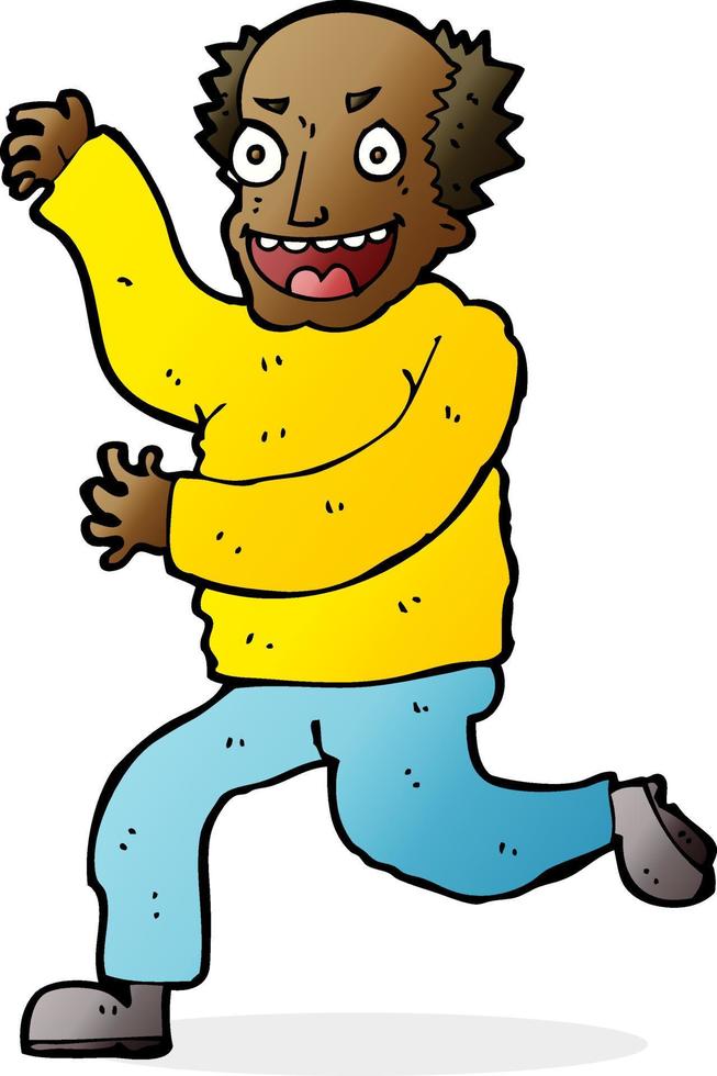 cartoon evil old man vector