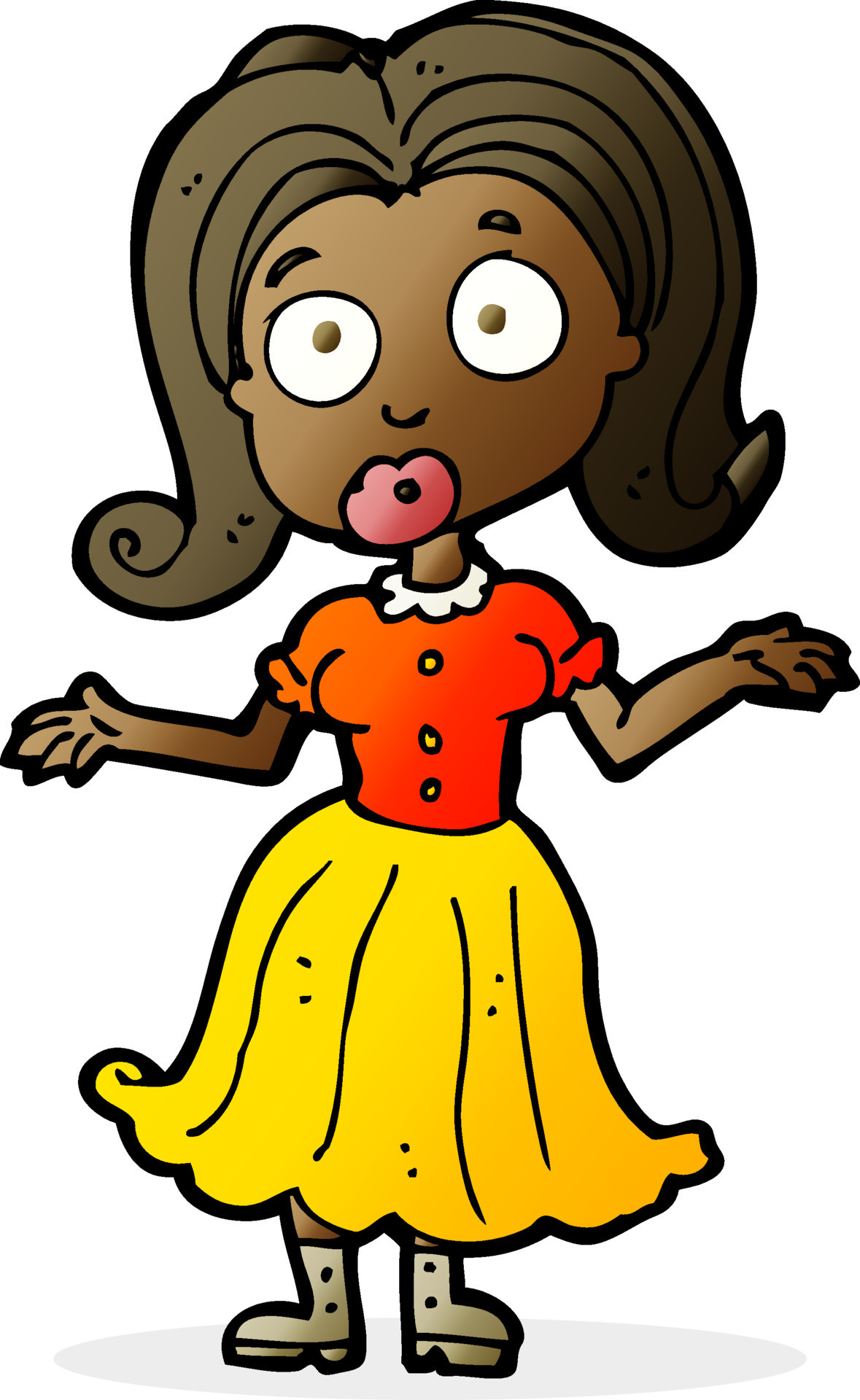 cartoon confused girl 12275998 Vector Art at Vecteezy cartoon confused girl 12275998 Vector Art at Vecteezy