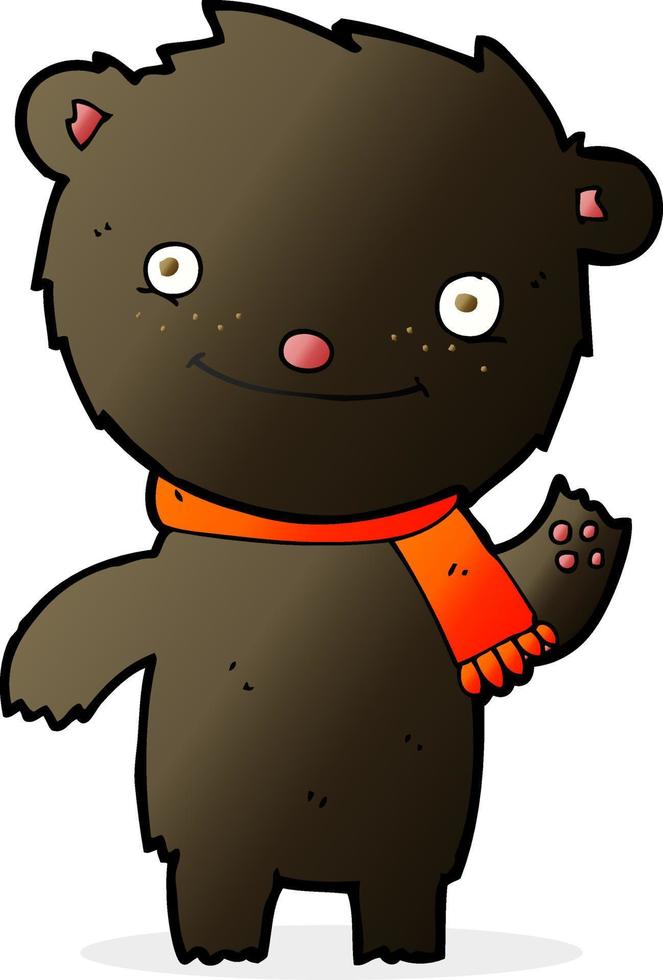 dibujos animados lindo oso negro vector