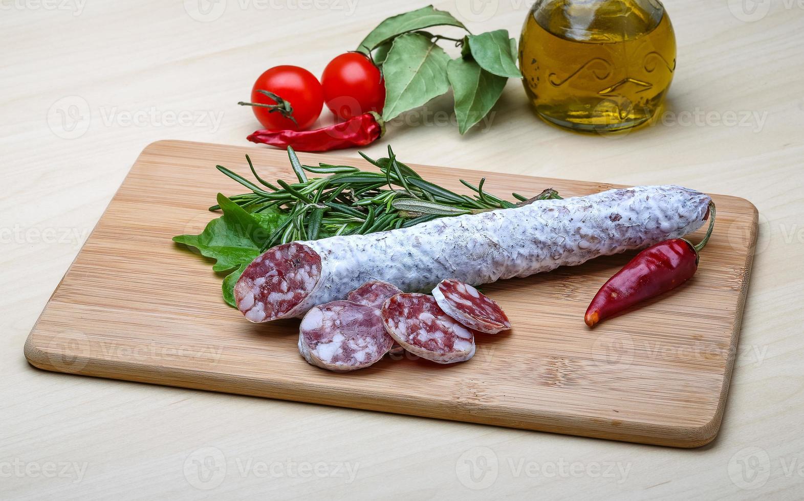 Spanish sausage - fuet photo