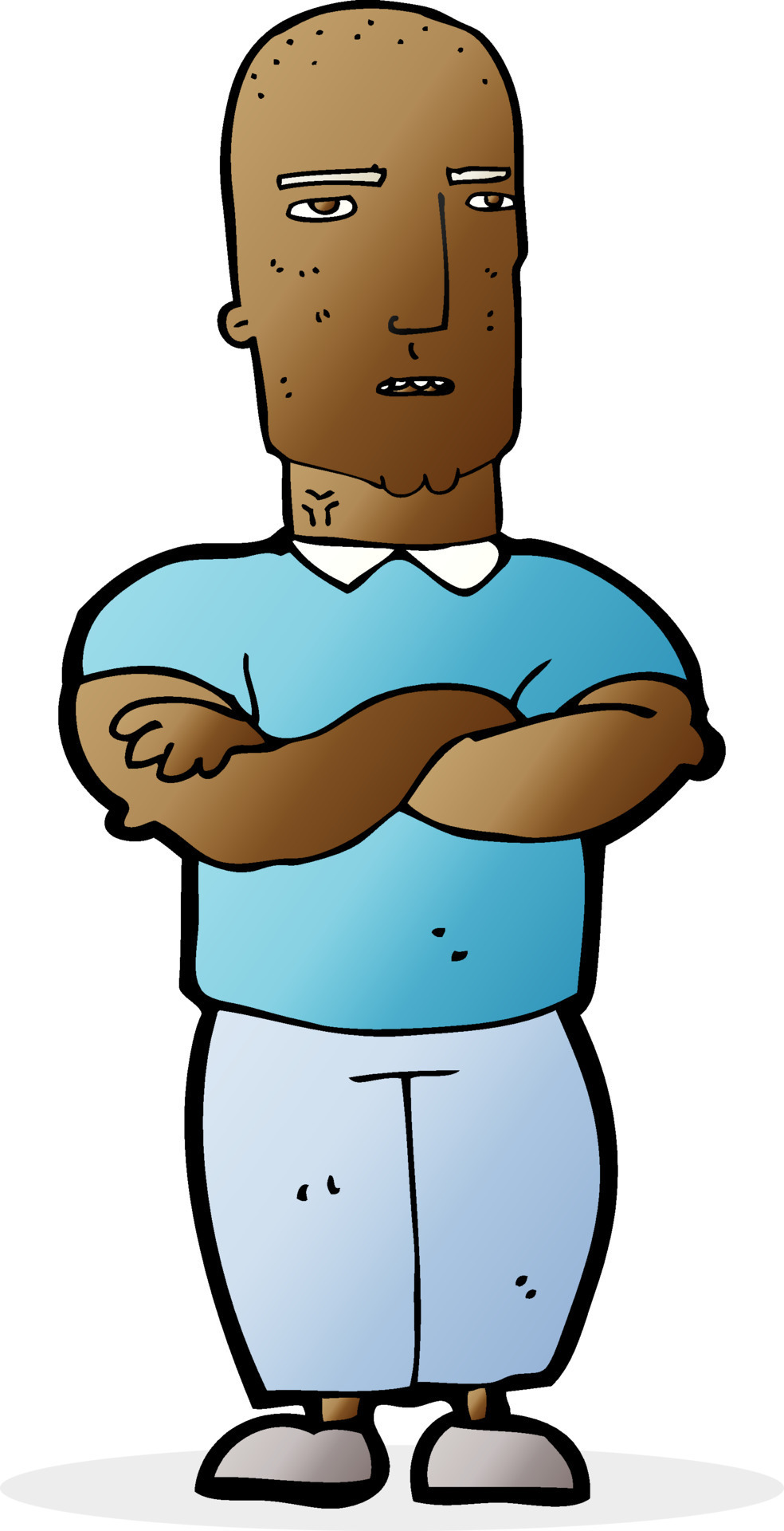 cartoon annoyed bald man 12276114 Vector Art at Vecteezy