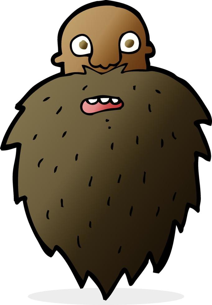 cartoon bearded man vector