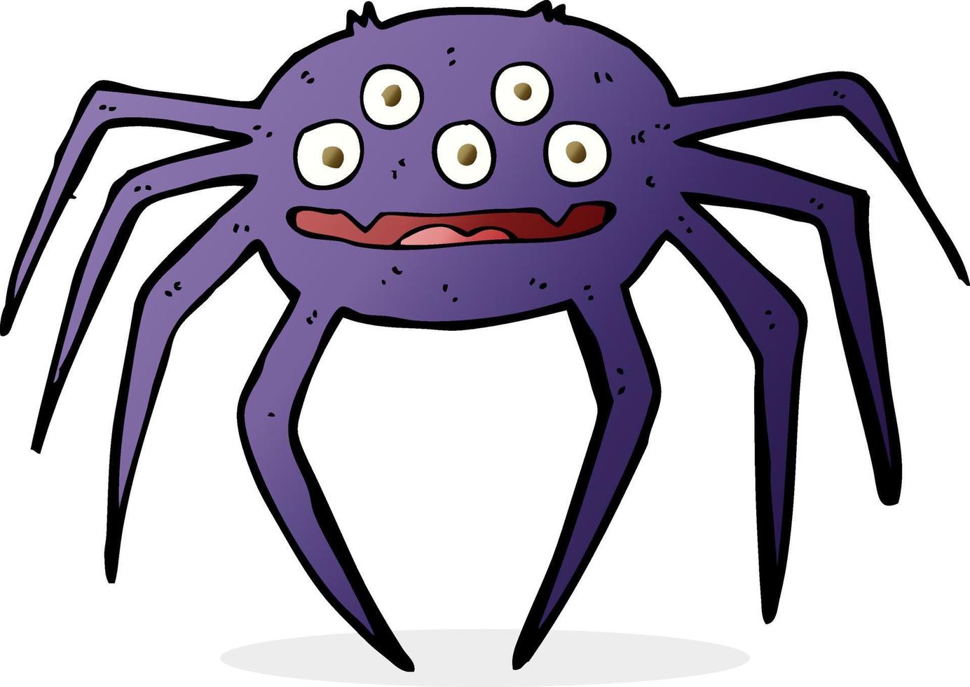 cartoon halloween spider vector