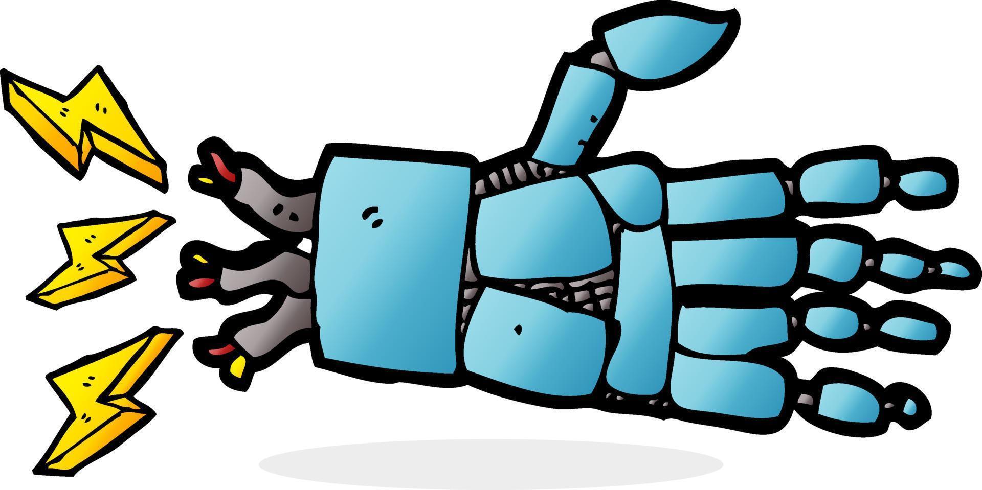 mano de robot de dibujos animados vector