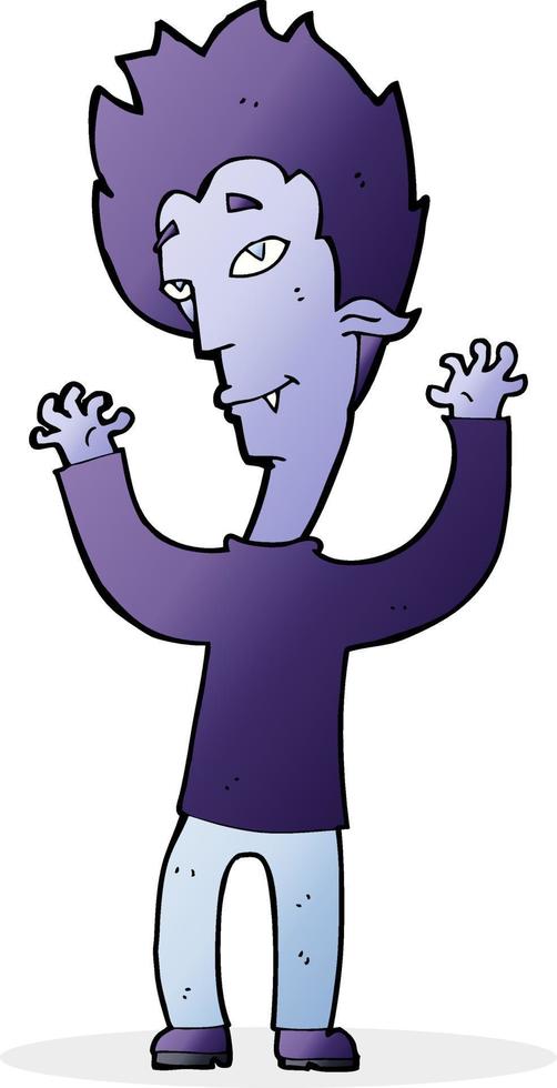 cartoon vampire man vector