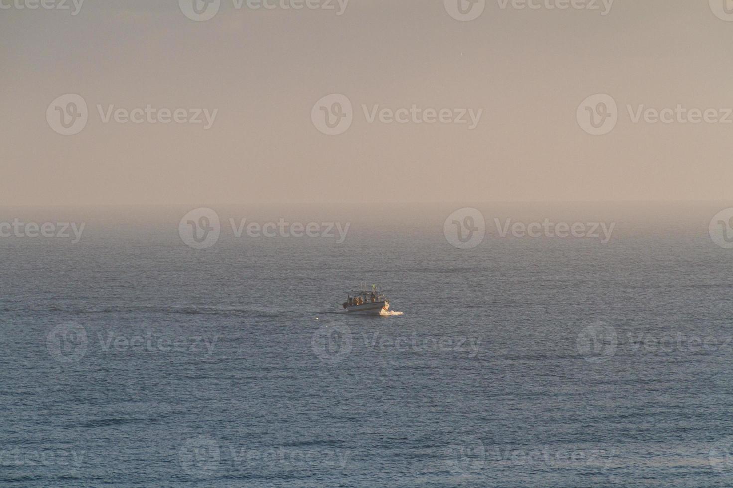 Scene at mediterranean beach resort in Tunisia. photo