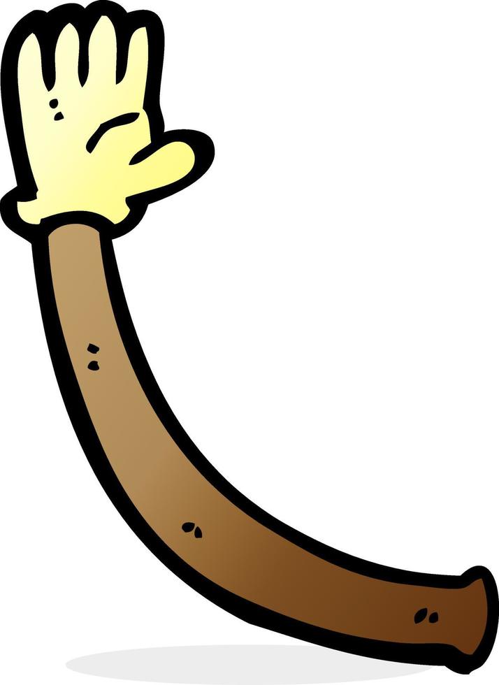 cartoon arm with rubber glove vector