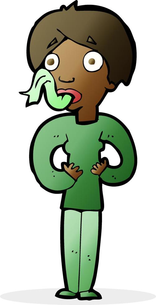 cartoon woman sticking out tongue vector