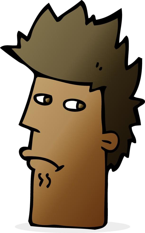 cartoon nervous expression vector