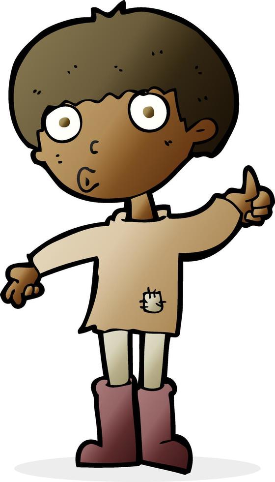 cartoon boy asking question vector