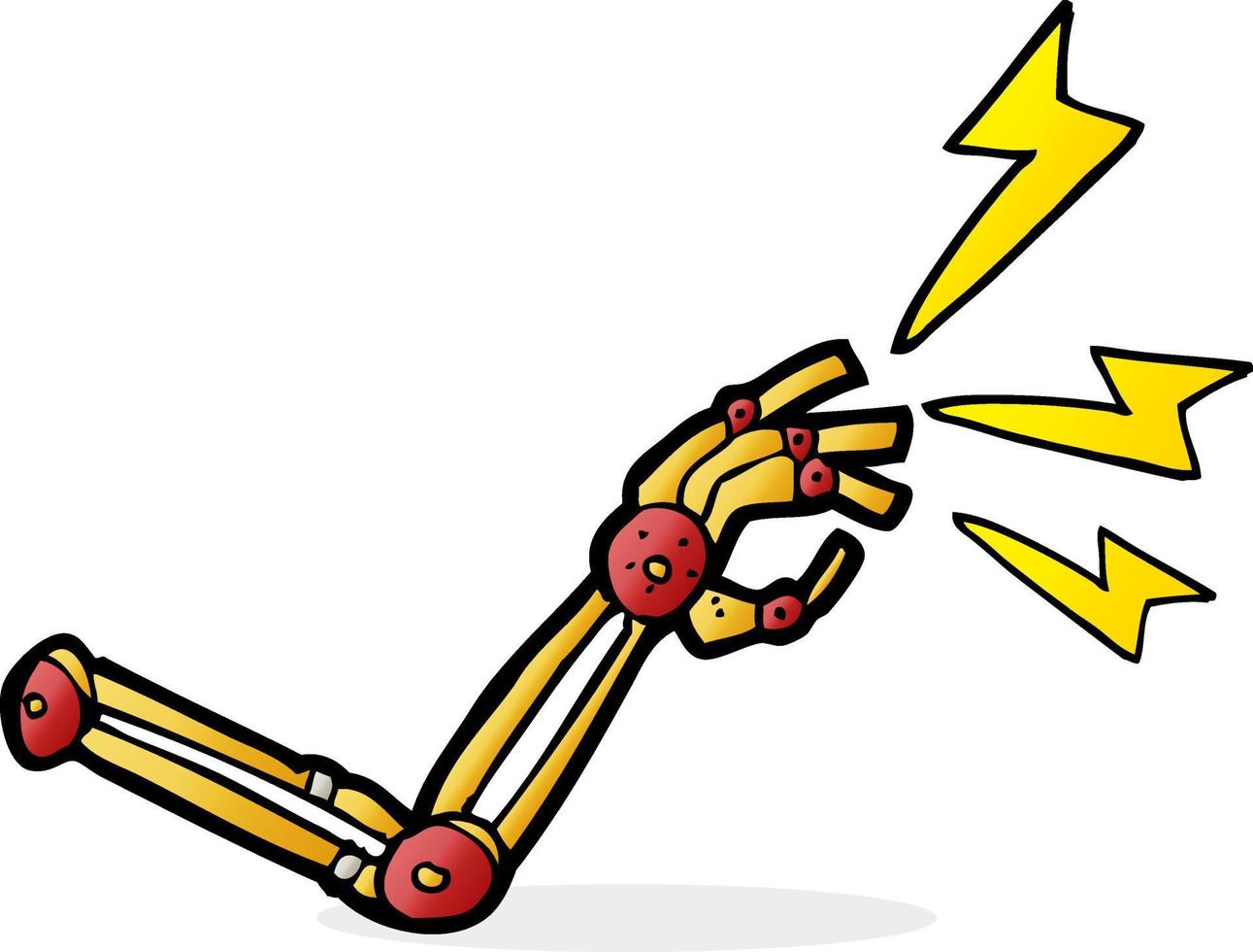 cartoon robot arm vector