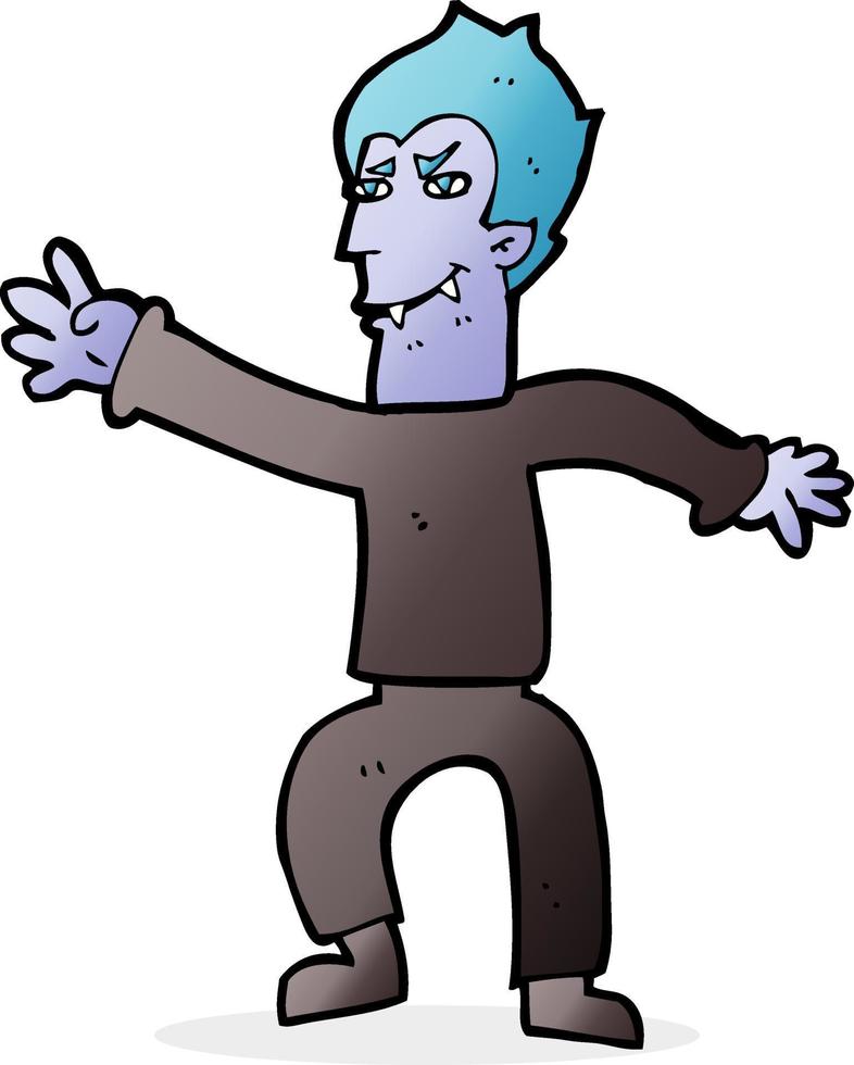 cartoon vampire man vector