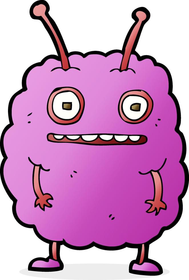 cartoon funny alien monster vector