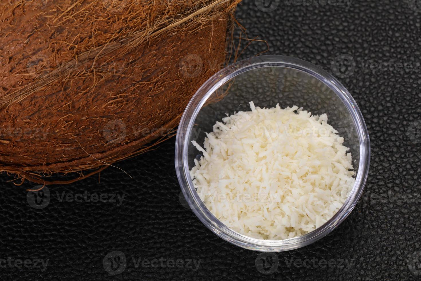 Coconut shredded chip with nut photo
