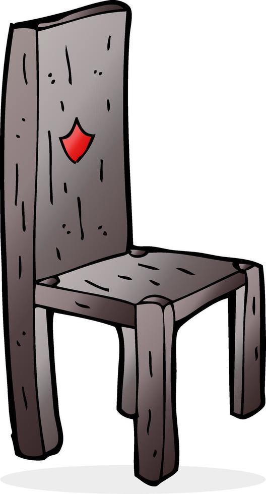 cartoon old chair vector