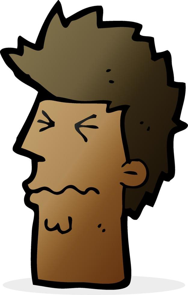 cartoon stressed out face vector