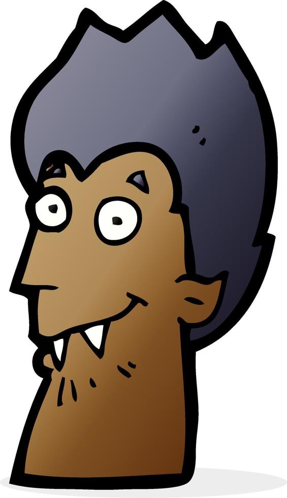 cartoon vampire head vector