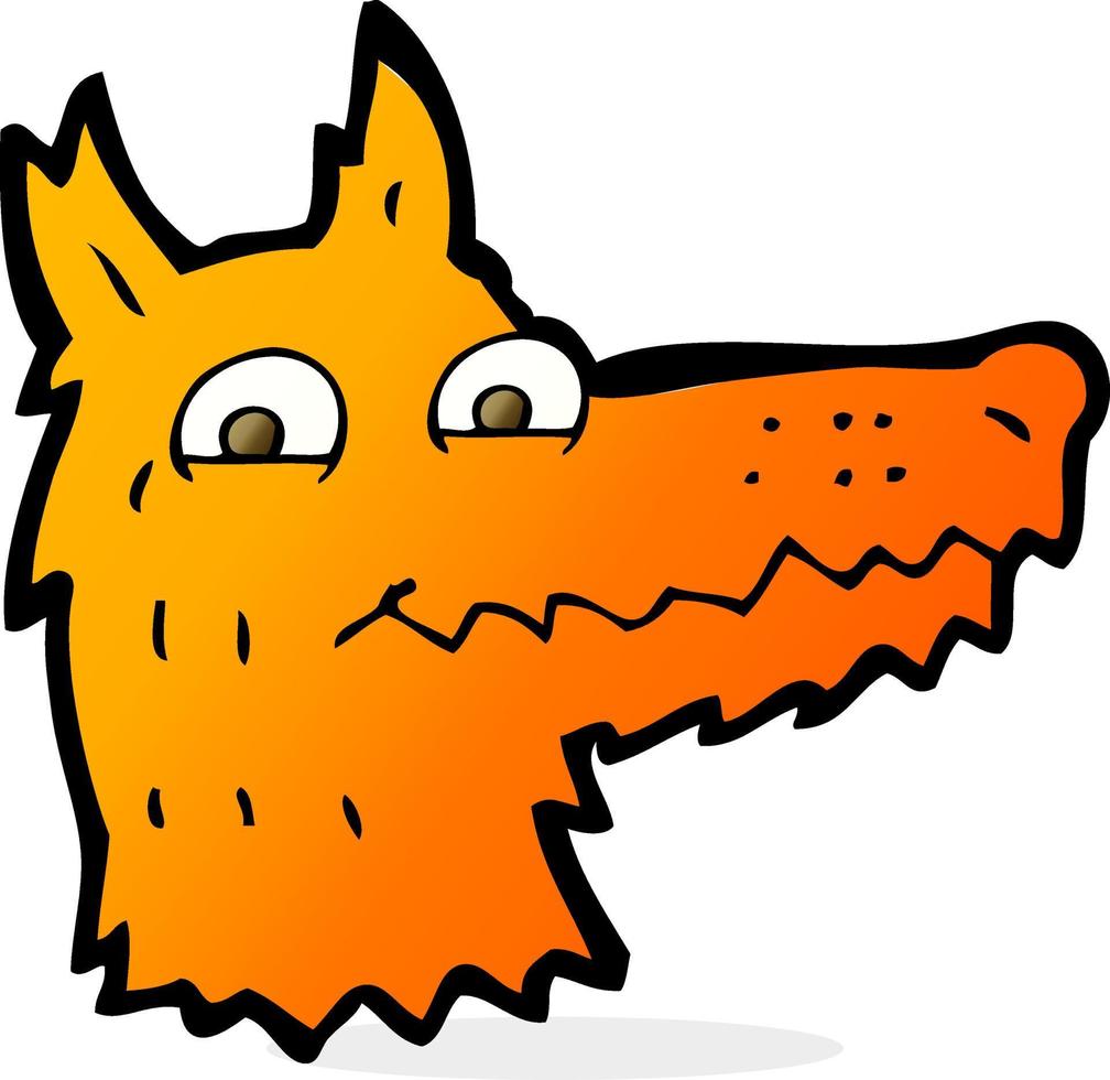 cartoon fox head vector