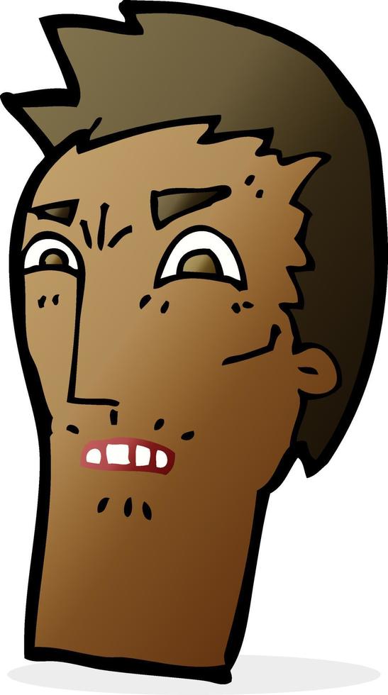 cartoon angry face vector