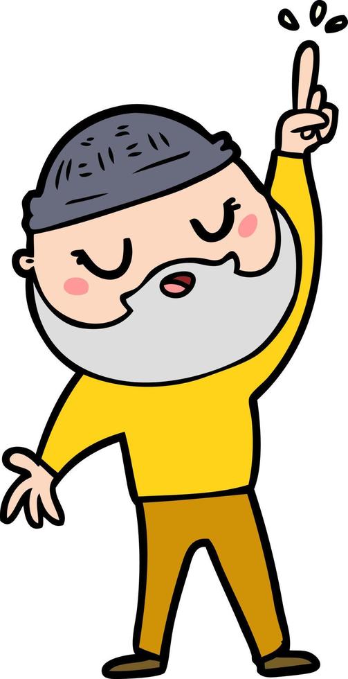 cartoon man with beard vector