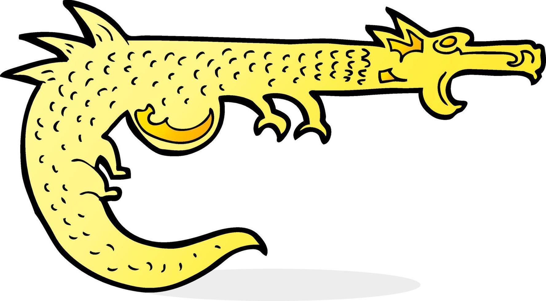 cartoon medieval dragon vector