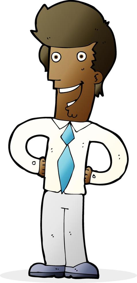 cartoon happy man vector