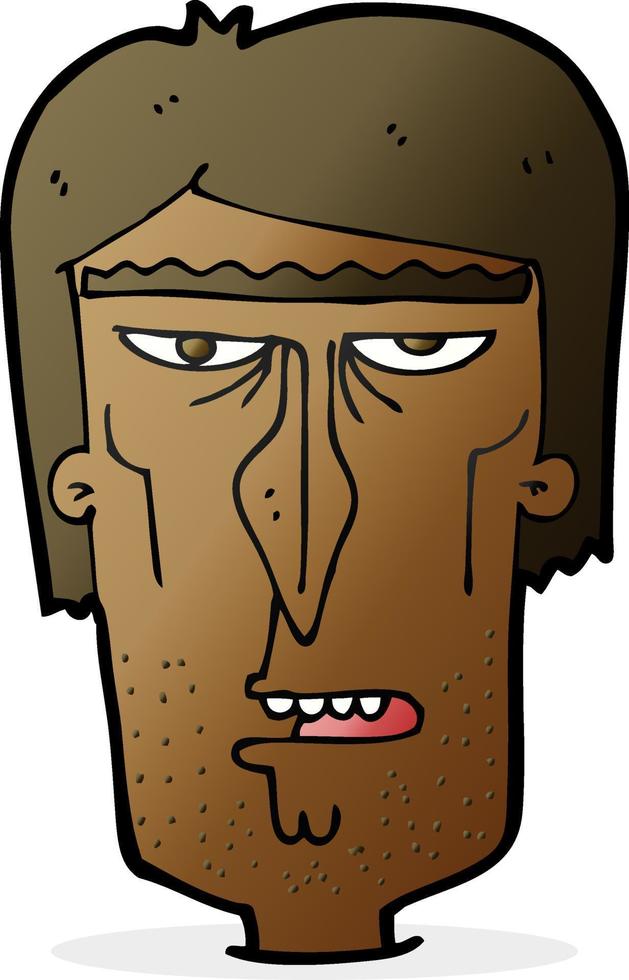 cartoon angry face vector