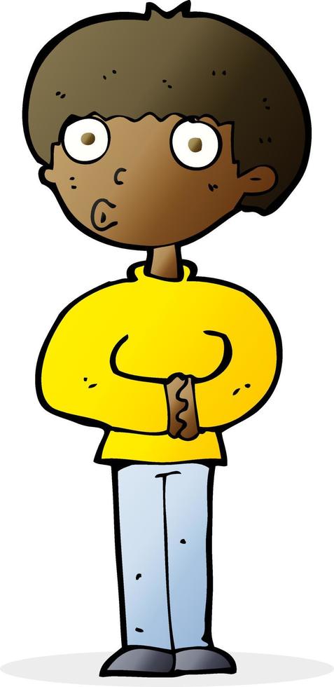 cartoon curious man vector