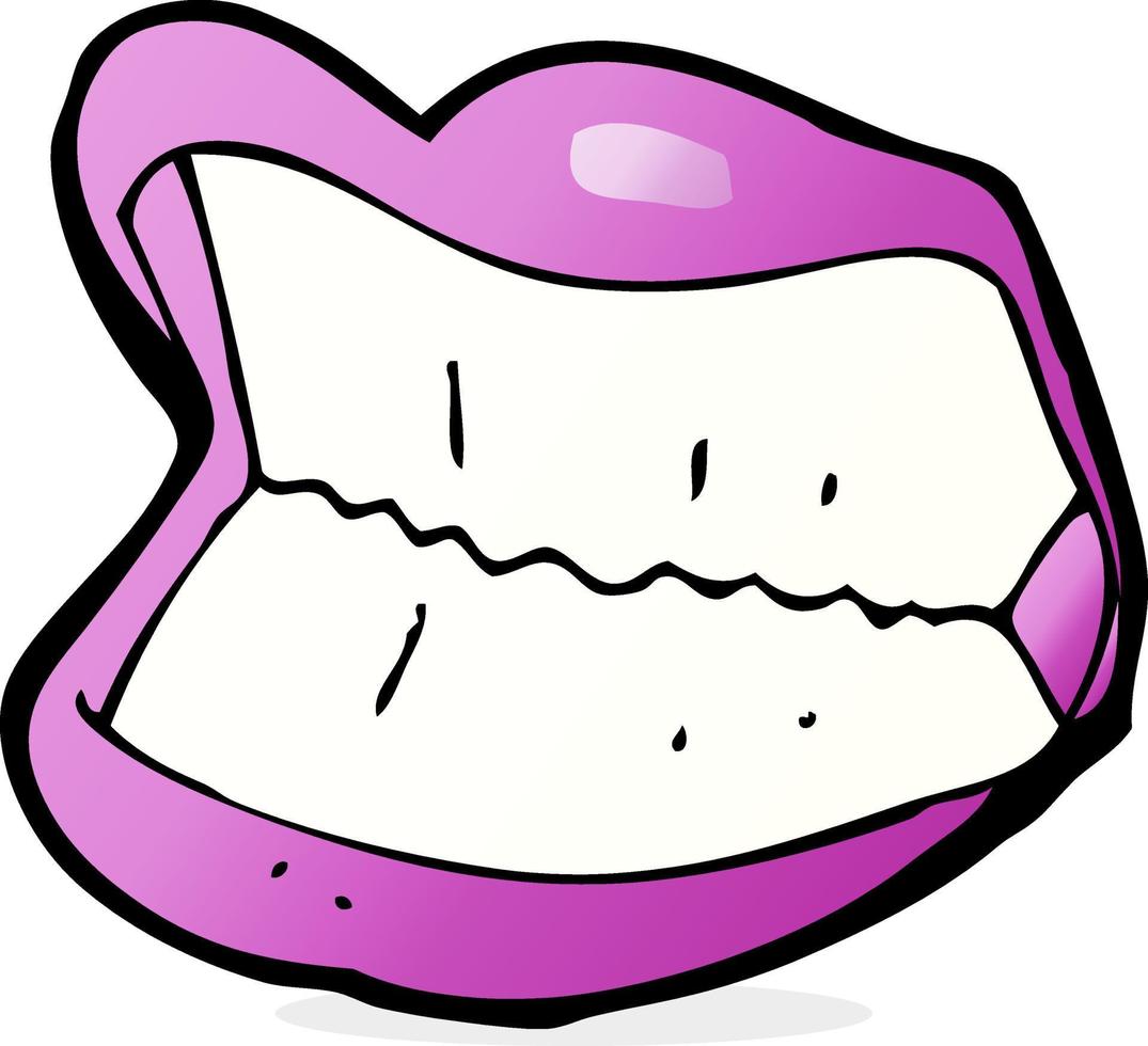 cartoon grinning mouth vector