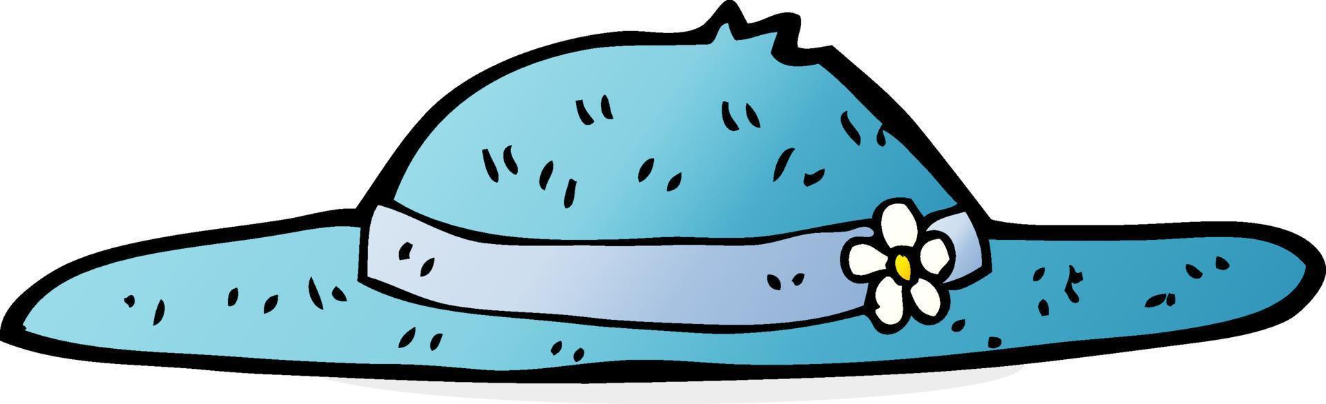 cartoon summer hat vector