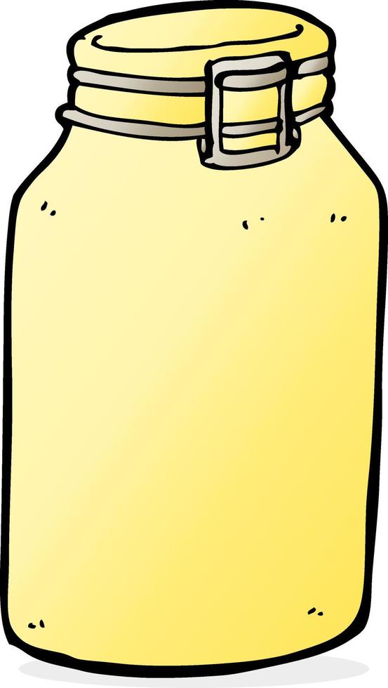 cartoon glass jar vector