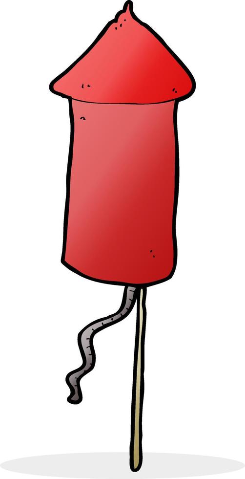 cartoon firework rocket vector