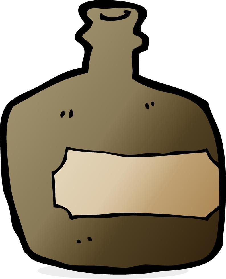 cartoon whisky jar vector