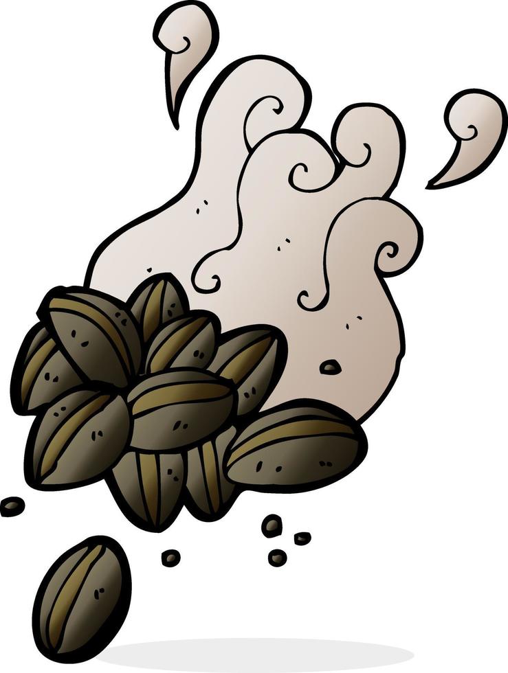 cartoon coffee beans vector