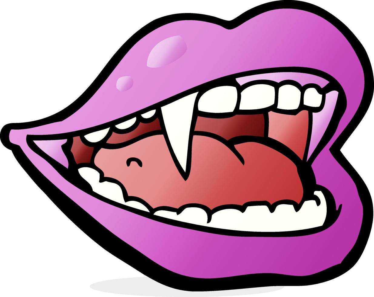 cartoon vampire mouth vector