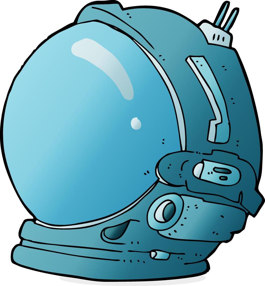 cartoon astronaut helmet vector