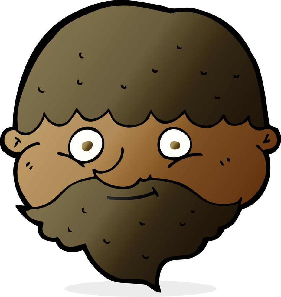 hombre barbudo de dibujos animados vector