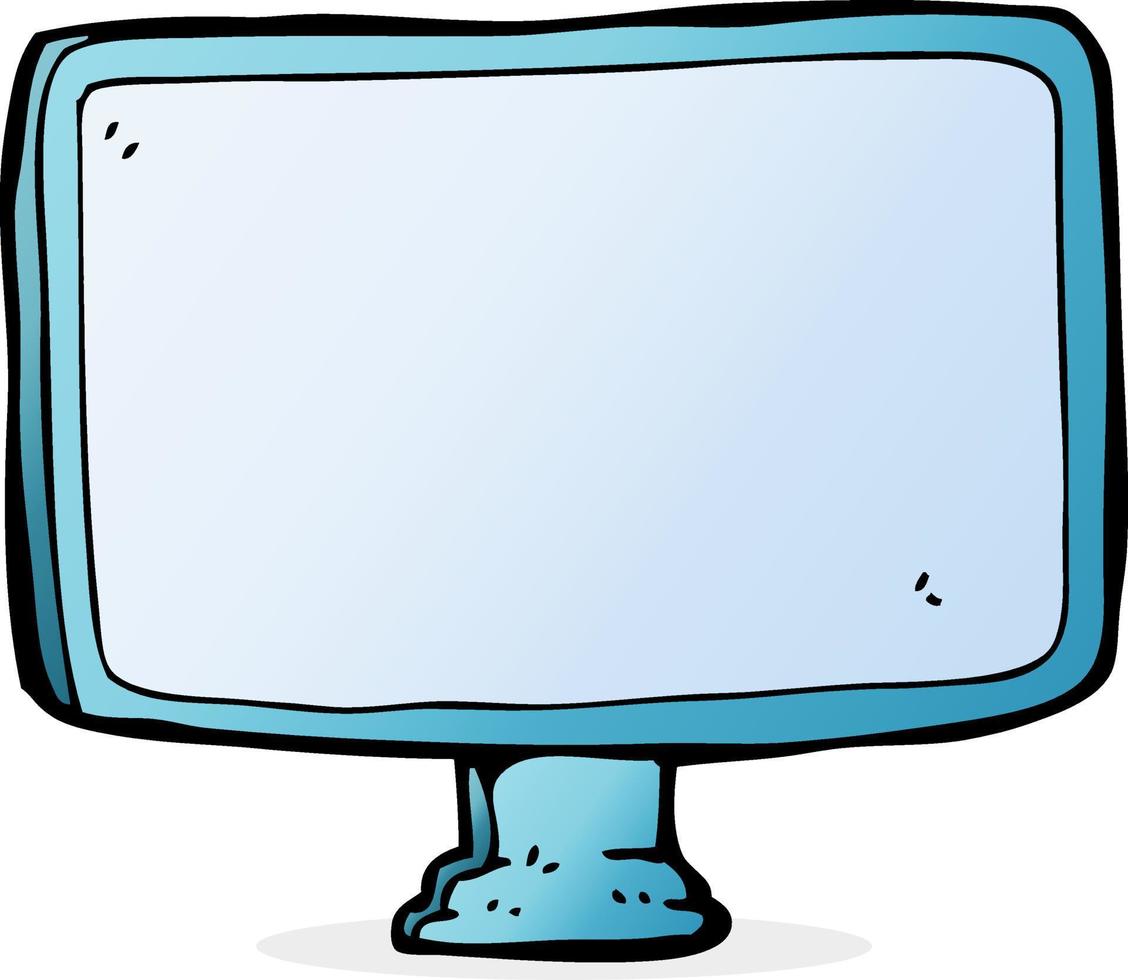 cartoon computer screen vector